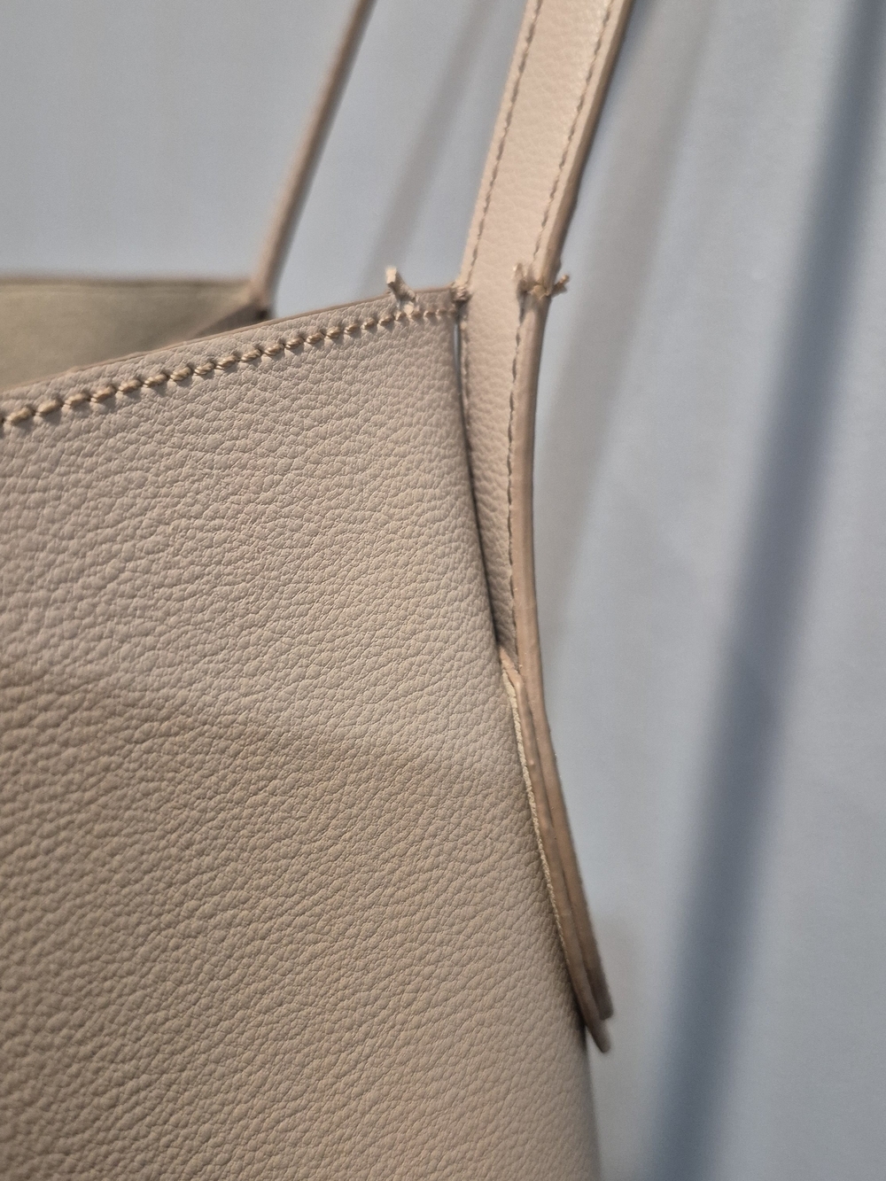 Joe Fresh Blush Beige Structured Faux Leather Tote Bag - Picture 5 of 11